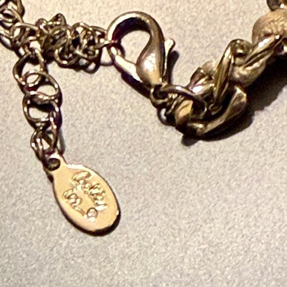 Vintage Cookie Lee Silver Tone Braided Ribbon & Chain Pendant Necklace - Picture 7 of 8